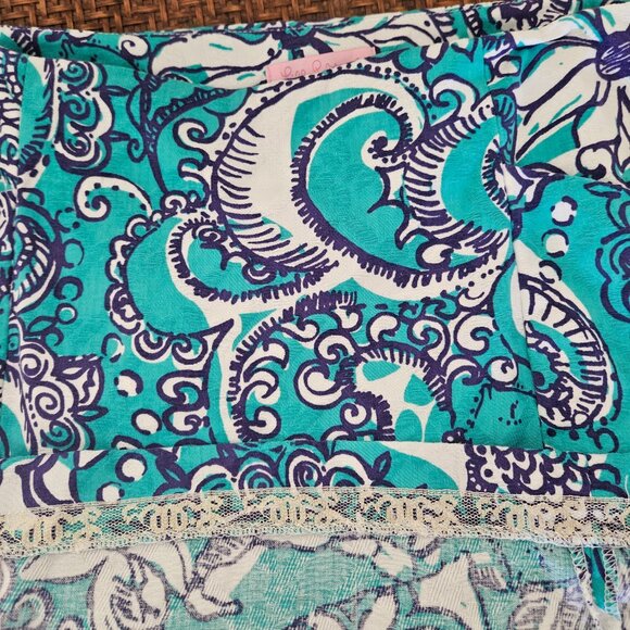 Lilly Pulitzer Teal /white Womens Skort size 4 - Picture 5 of 7
